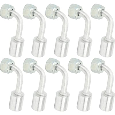 10 Stuks Auto Airconditioning Hoekig 90 graden Connector Aluminium Verbinding Universele Pasvorm voor Auto's white