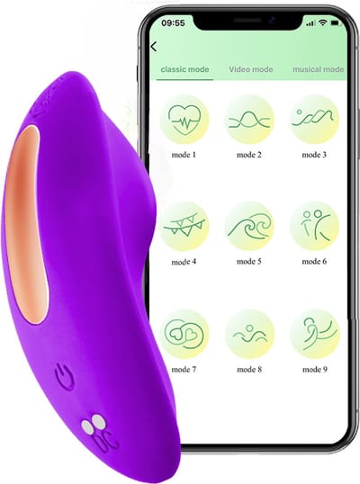 Cupitoys® Draagbare vibrator met app - Paars - 9 standen - Vibrators voor vrouwen en mannen - Sex toys voor vrouwen en mannen