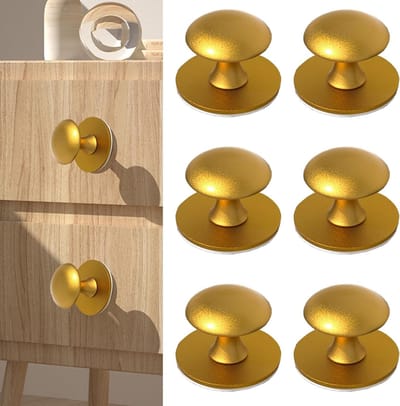 Set van 6 Zelfklevende Keukenmeubel Handgrepen, Ronde Ladeknoppen van RVS, Perfect voor Kast, Lade en Keukenopbergers