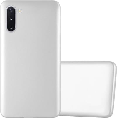 Cadorabo Hoesje geschikt voor Samsung Galaxy NOTE 10 in METALLIC ZILVER - Beschermhoes gemaakt van flexibel TPU silicone Case Cover