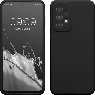 kwmobile telefoonhoesje geschikt voor Samsung Galaxy A33 5G - Hoesje met siliconen coating - Smartphone case in mat zwart