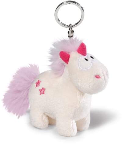 Nici Sleutelhanger Theodor Junior 10 Cm Pluche Roze/wit