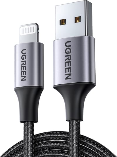 Ugreen Lightning Naar Usb-Kabel 2.4A Voor Iphone-Telefoons 1M Snel