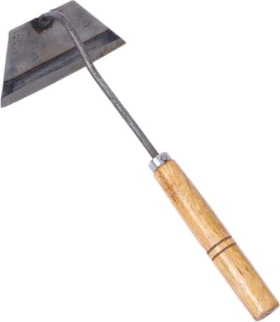 Wegwerper Tuingereedschap - Hand Houttuin - Onkruid Verwijderen - Gehard Mangaanstaal - 35 cm - Houtkleurig