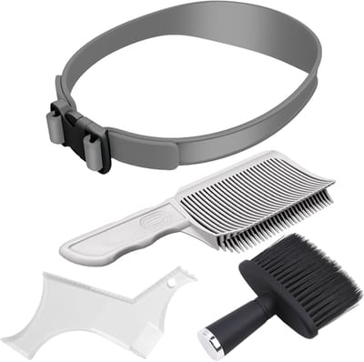Haar knipset met overgangs kam, baard sjabloon en handige gids voor een perfecte fade en styling