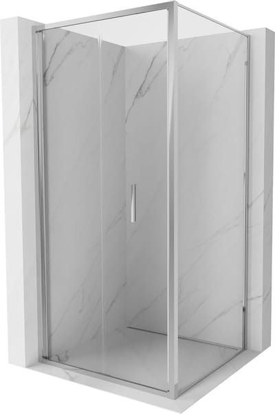 Mexen Exo opvouwbare douchecabine 90 x 90 cm, transparant, chroom - 816-090-090-01-00