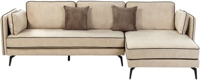 ALTAN - Hoekbank - Beige - Linkerzijde - Fluweel