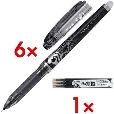 Pilot FriXion Zwarte Rollerball Ball 0.5mm Erasable Pen - 0.5mm uitgumbare balpen