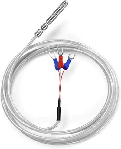 Waterdichte Pt100 Temperatuursensor Probe met 3 Draad Thermistor en K-Type Thermokoppel voor Constante Temperatuurregeling - 3 meter lengte