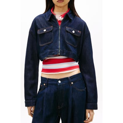 Tommy Hilfiger Denim Zip Jacket Denim Dark Größe: XS | Jeansjacken Outlet | Damen | Blau