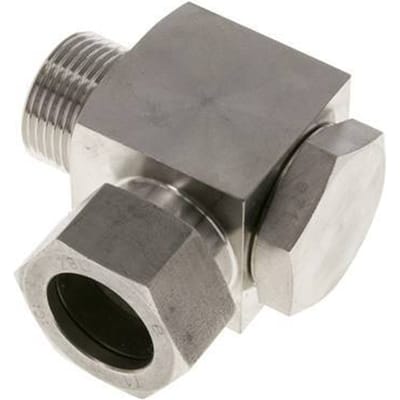 28L & G1'' RVS Swivel Joint Snijringkoppeling Buitendraad 160bar Draaibaar ISO 8434-1
