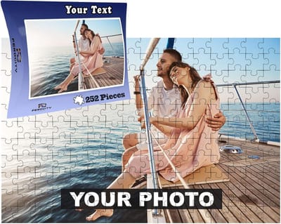 Persoonlijke Puzzel - Eigen Foto Puzzel - Uniek Cadeau - Zelf Vorm Te Geven - 252 Delen - Wit