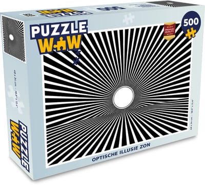 Puzzel Optische illusie zon - Legpuzzel - Puzzel 500 stukjes