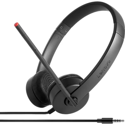 Lenovo Stereo Analog Headset Bedraad Hoofdband Kantoor/callcenter Zwart
