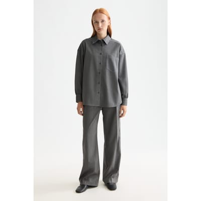 Scotch & Soda Girlfriend Herringbone Shirt Grey Black Herringbone Taglia: 38 | Magliette intime Outlet | Donna | Nero