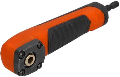Dailygoods - Booradapter - Multifunctioneel - Rechthoekige Drill - Smalle Ruimtes - 90 Graden - Geschikt voor boren - Oranje kleur - Ideaal voor krapp...