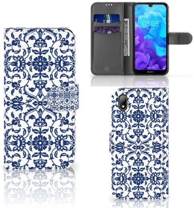 Huawei Y5 (2019) Hoesje Flower Blue