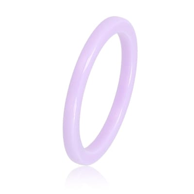 My Bendel - Onbreekbare Smalle Lila Keramieken Ring 2 Mm - Keramieken Ring • 2 Mm • Lila - met Luxe Cadeauverpakking | Sieraden Voor Dames | Maat 16.00 Mm / Maat 50