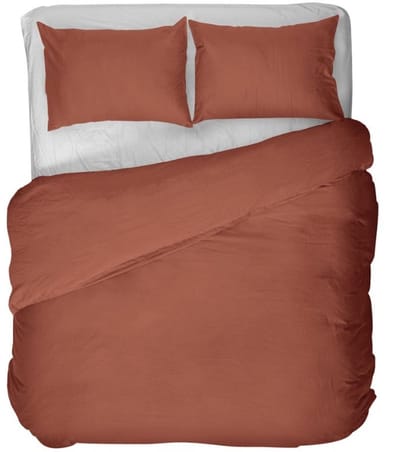 Kayori Nikaya Dekbedovertrek Tencel - 200x200-220 + 2 slopen - Tweepersoons - Washed Finish & Verkoelend - Oranje