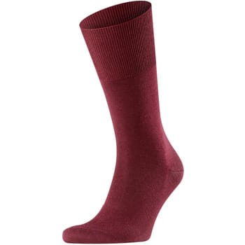 FALKE Airport eenkleurig wol katoen sokken heren rood - maat 43-44