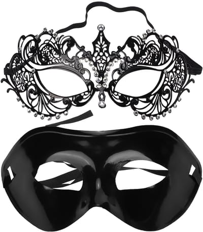 Maskerade Masker - 2 Stuks - Kostuum Masker Voor Feest Dans Show - Halloween Carnaval Party - Unisex