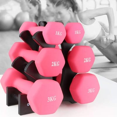PowerTree Halterrek voor Dumbbells – Compacte IJzeren Halterhouder met Driehoekig Design voor Thuisfitness & Gewichtheffen – Zwart