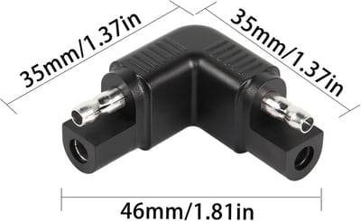 Dailygoods - 90 Graden SAE Hoek Adapter Mannelijk, Set van 2
