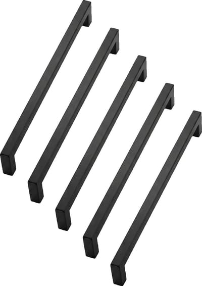 Somstyle Kast Handgreep Set - 5 Stuks - 33 x 3 x 1 CM - Deurknoppen voor Kasten - Meubelknop - Kastknoppen - Zwart