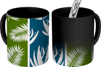 Magische Mok - Foto op Warmte Mokken - Koffiemok - Bladeren - Tropisch - Design - Hawaii - Magic Mok - Beker - 350 ML - Theemok