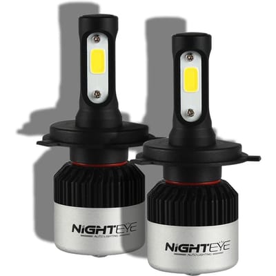 72W Phares de Voiture Nighteye LED Lumière Conduite Brouillard Ampoule Lampe pour 9000LM H7/H4/H11/H9/H1/9005/9006 Voiture Auto H4 gray