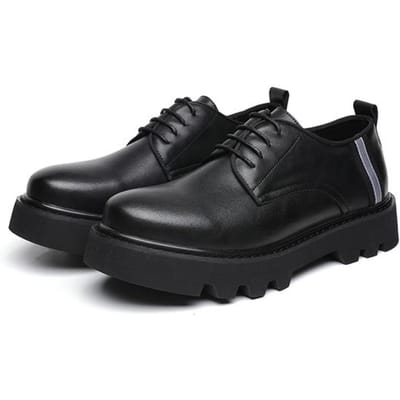 Heren Formele Oxford Schoenen Lente & Herfst Bruidsjurk Schoenen Heren Nieuwe PU Leer Schoenen Zwart Platform Ontwerp Heren Schoenen 40 zwart
