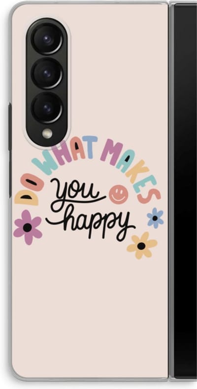 Case Company® - Hoesje geschikt voor Samsung Galaxy Z Fold4 hoesje - Happy days - Soft Cover Telefoonhoesje - Bescherming aan alle Kanten en Schermrand