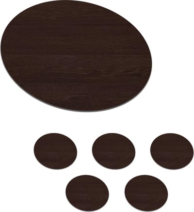 Onderzetters voor glazen - Rond - Patroon - Hardhout - Plank - 10x10 cm - Glasonderzetters - 6 stuks