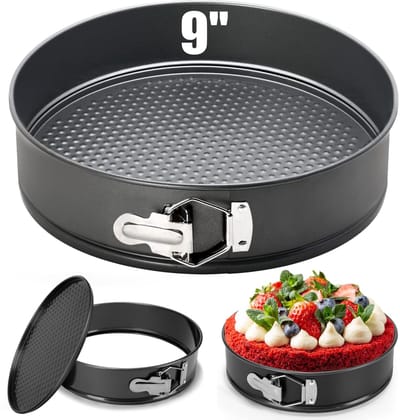 Dailygoods- Springvorm 23 cm - Duurzame Bakvorm - Lekvrije Cakevorm - Afneembare Bodem - Roestvrij Staal - Geschikt voor Cheesecake/Pizza/Quiche - Taartvorm