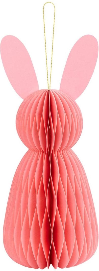 PartyDeco - Honeycomb bunny roze (30 cm)