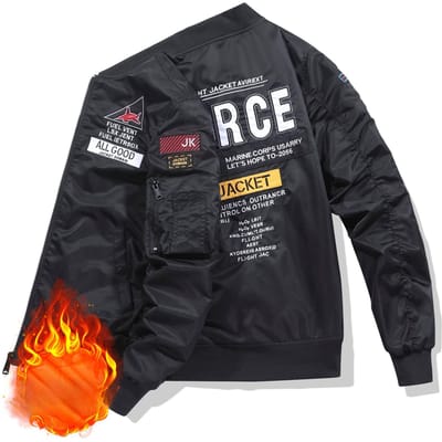 Bomberjack Heren Lente en Herfst Werkkleding Tops Grote Maat Motorfiets Baseballjack 4XL black