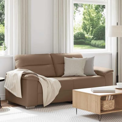 vidaXL - 2-zitsbank - Cappuccino - 180x81x84 - cm - kunstleer