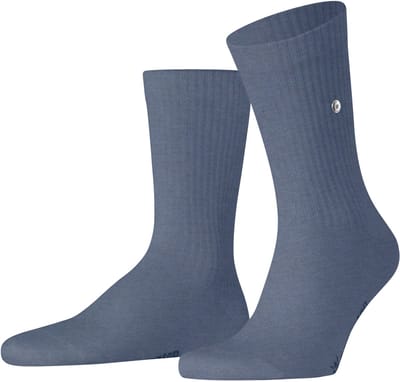 Burlington Bond Street eenkleurig katoen sokken heren blauw - maat 40-46