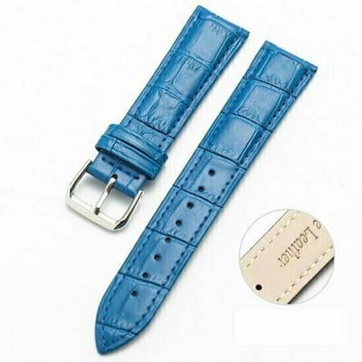 By Qubix - 22mm - Crocodile leren bandje - Blauw - geschikt voor Huawei Watch 3 / 4 / 5 (pro) - 46mm & geschikt voor Huawei Watch GT / GT 2 / GT 3 (pro) / GT 4 (pro) / GT 5 (pro) / GT 6 (pro) 46mm / Ultimate / Ultimate 2