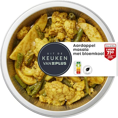 Aardappel masala met bloemkool