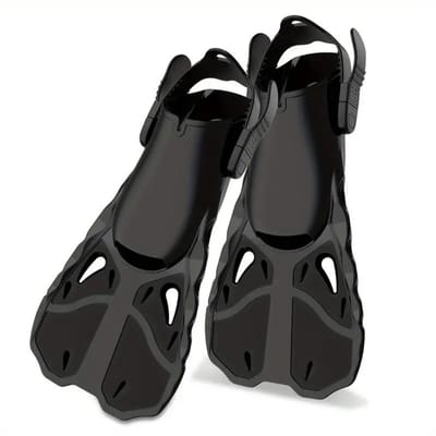 Bovista Zwemvliezen Voor Kinderen & Volwassenen - Flippers - Zwemflippers - Snorkelset - Zwart - Maat S/M
