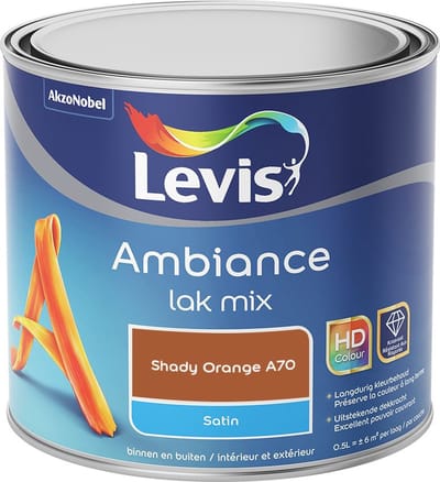 Levis - Ambiance Lak Satin Mix - Shady Orange A70 - Mengverf - 0,5 L