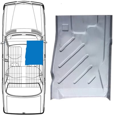 Reparatiepaneel voorste vloer voor Mercedes W123 1975-1985 / Rechts