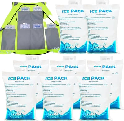 Herbruikbare Gel Packs - Koelelementen Koelpacks - Zomerse Koeling - Zelfkoelend Gel Granulaat - 10x15 cm