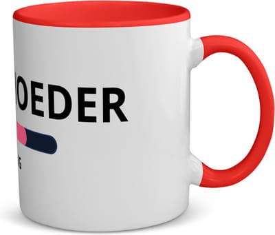 Akyol - bonusmoeder loading koffiemok - theemok - rood - Mama - ochtendkoffie laden - moeder cadeautjes - moederdag - verjaardagscadeau - verjaardag - cadeau - geschenk - kado - gift - moeder artikelen - 350 ML inhoud