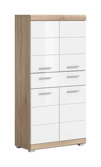 Lambada midi kast wit hoogglans MDF TZ wit NB - 31x74x141cm