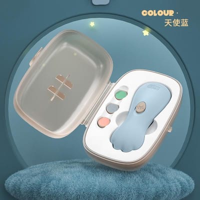 Nouveau-né bébé spécial polisseur électrique à ongles enfants ensemble coupe-ongles soin bébé manucure du lac bleu