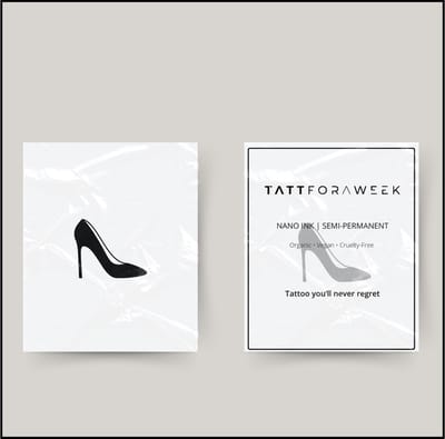 Tijdelijke tattoo hakken | Neptattoo volwassenen | Tijdelijke tattoo voor volwassenen | Temporary tattoo | Plaktattoos voor volwassenen | Neptattoos | Probeer zorgeloos een tattoo | tattforaweek