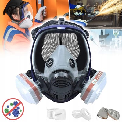 Premium Volgelaatsmasker Met Gasfilter - Dampmasker Compatibel Met Deeltjesfilter - Bescherming Bij Schilderen Lassen Polijsten En Schuren