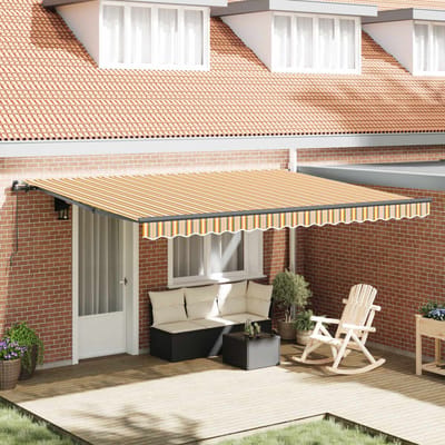 vidaXL - Uitschuifbare - luifel - Meerkleurig - 450 - × - 350 - cm